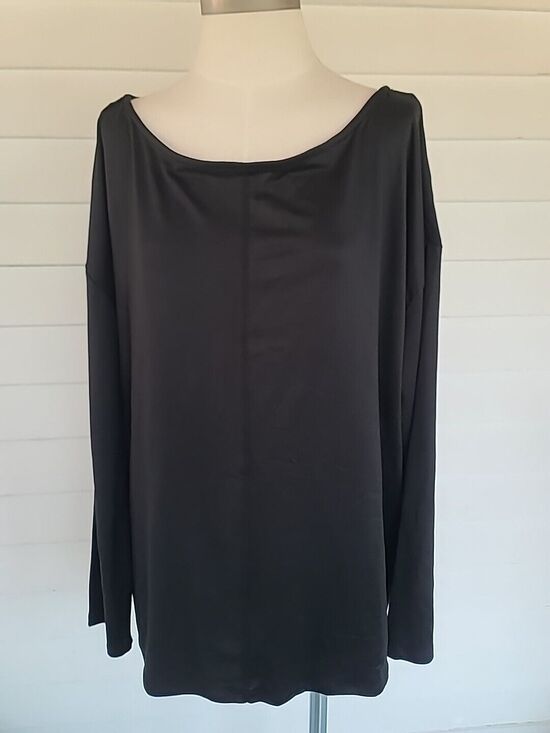 Halston Tops - Halston Studio Women's Black Long Sleeve Top SIZE L NWT